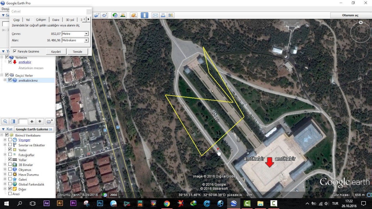 Google Earth Uzaklık ve Alan Hesaplama